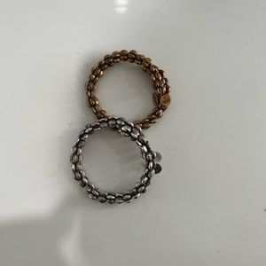 Alex and Ani expandable bracelets 1 gold, 1 silver